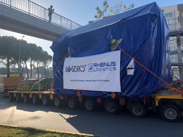 200 metric-ton Stator passing under a bridge in Turkey